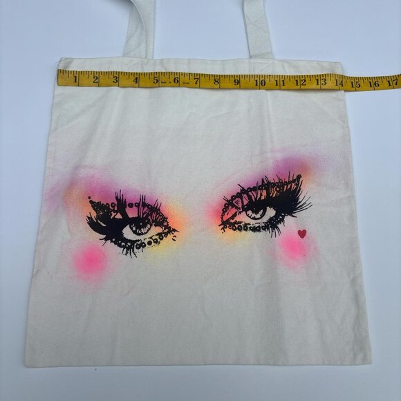 Airbrushed ToteBag Unisex Screenprinted Artsy Punk Queer Handmade - Picture 5 of 7